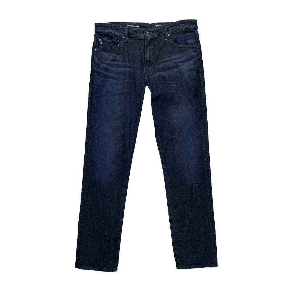 Adriano Goldschmied Jeans Mens 32 Everett Slim Straight Stretch Dark Wash AG